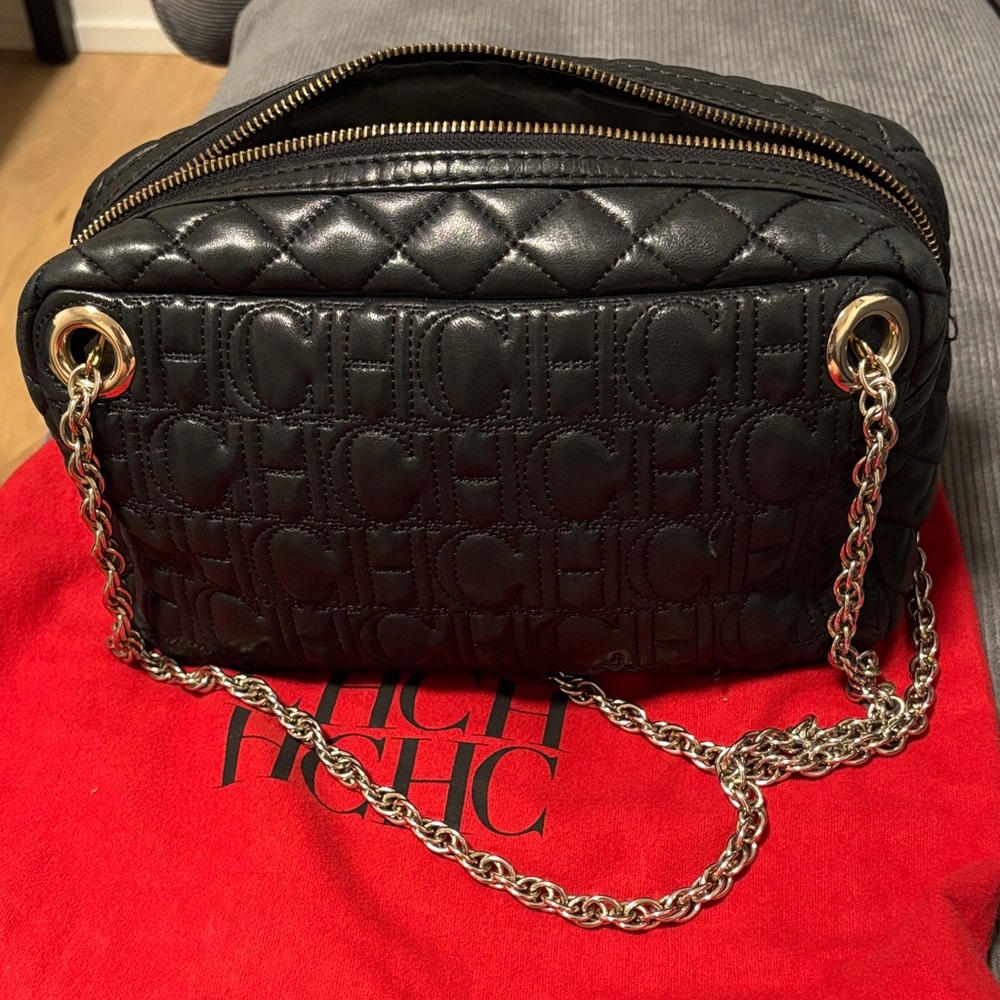 Carolina Herrera Black Quilted leather Bag